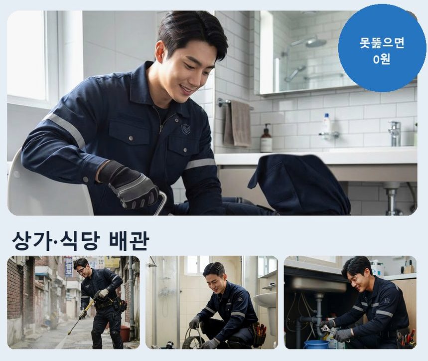 서울 성동구 사근동 변기막힘 원인 진단 현장 작업 사진 - 배관해결사
