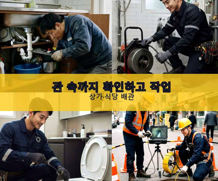 서울 동작구 사당동 싱크대막힘 24시 출동 현장 작업 사진 - 배관해결사