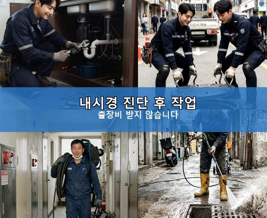 서울 동작구 사당동 주방 하수구막힘 출장비 무료 현장 작업 사진 - 배관해결사
