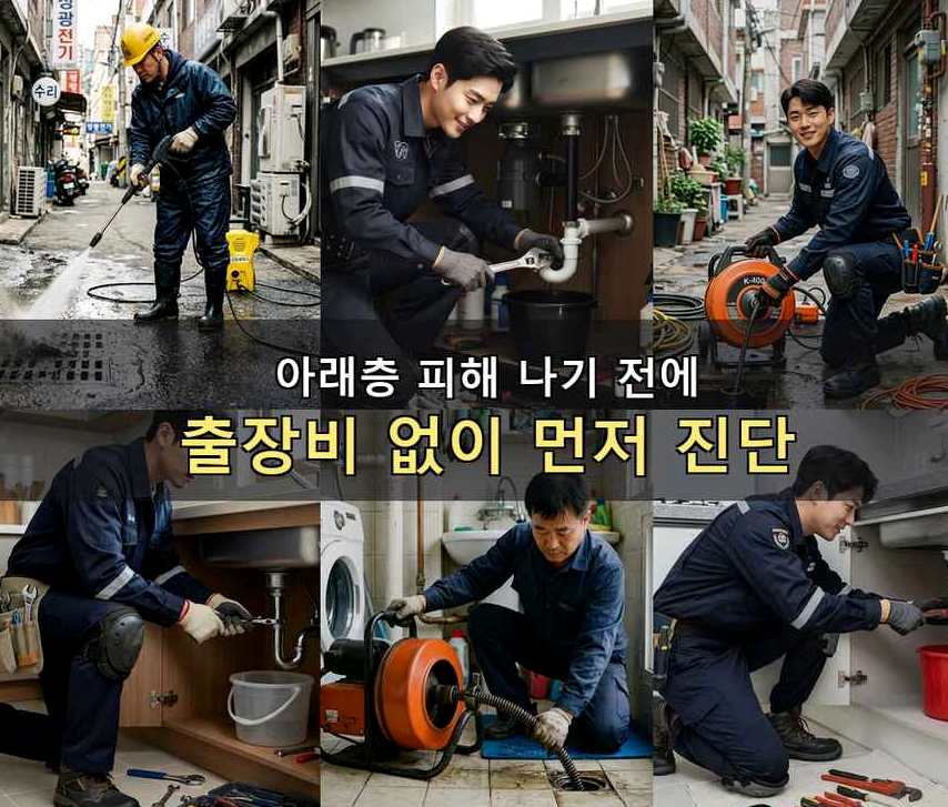 서울 동작구 사당동 하수구 냄새 당일 처리 현장 작업 사진 - 배관해결사