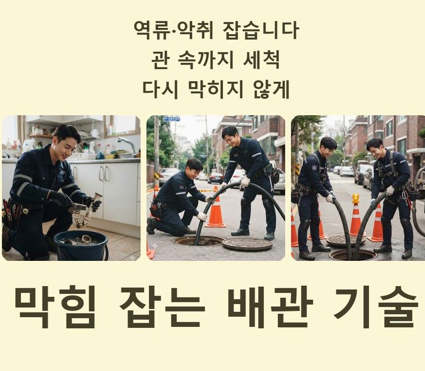 안산시상록구 사사동 세면대막힘 가격 안내 현장 작업 사진 - 배관해결사
