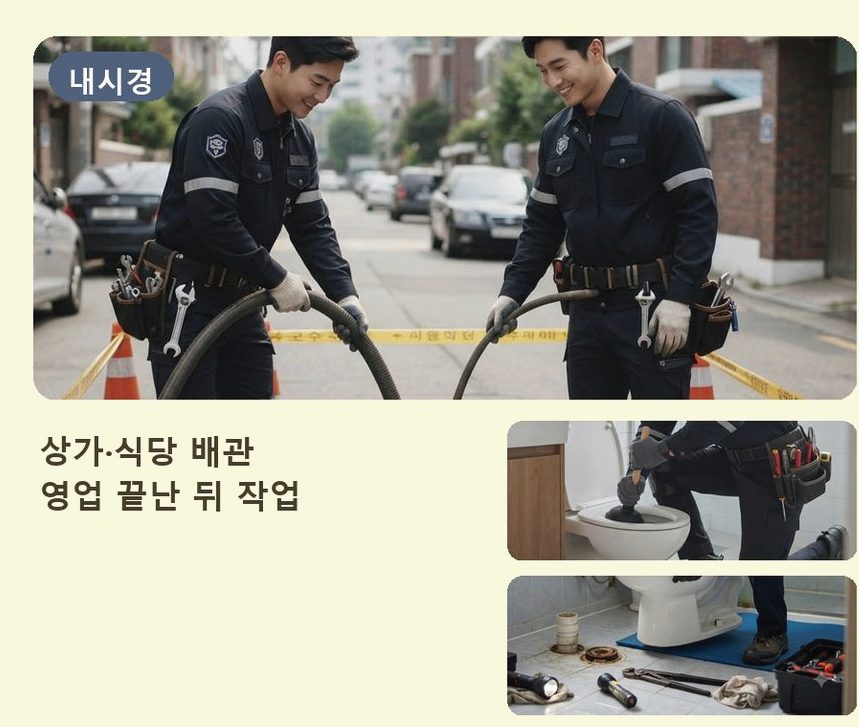 안산시상록구 사사동 세탁기 배수구막힘 가격 안내 현장 작업 사진 - 배관해결사