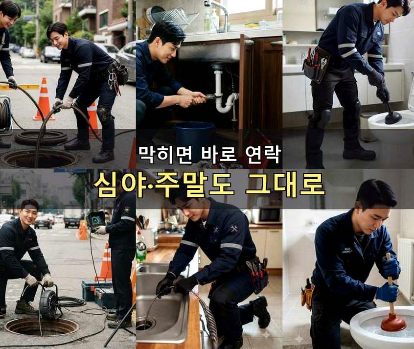 안산시상록구 사사동 싱크대막힘 빠른 해결 현장 작업 사진 - 배관해결사