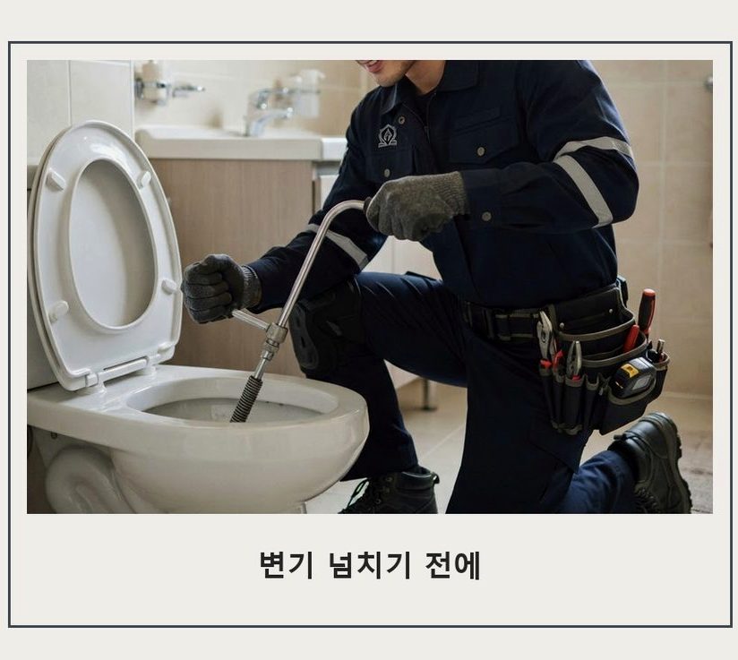 안산시상록구 사사동 화장실 하수구막힘 야간 출동 현장 작업 사진 - 배관해결사
