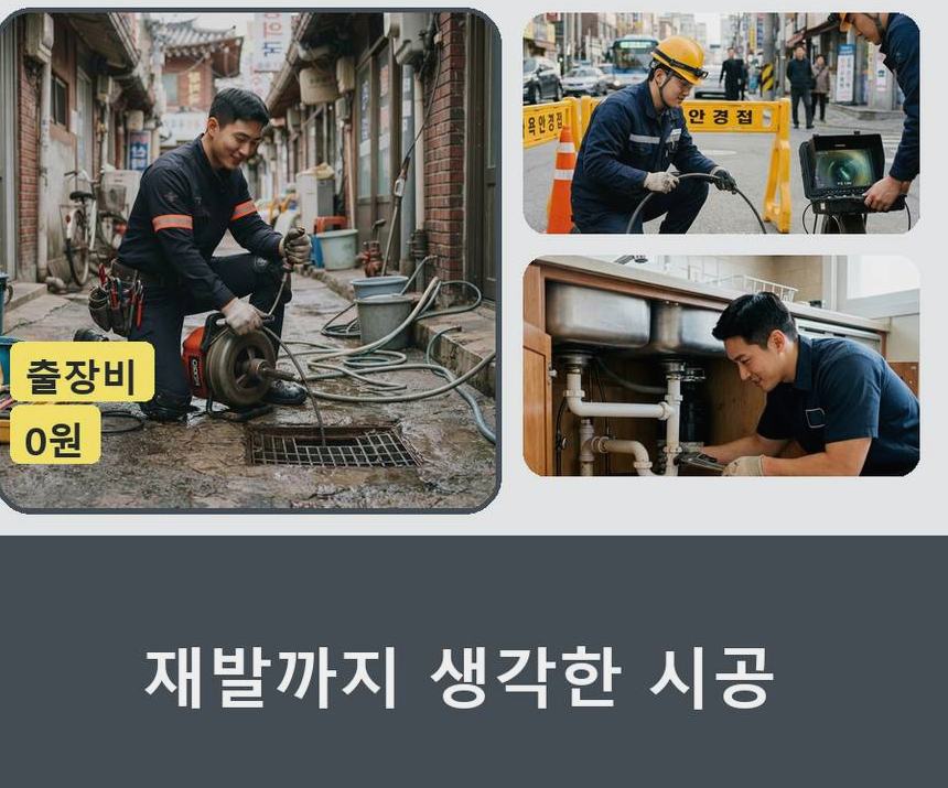 파주시 산남동 변기막힘 가격 안내 현장 작업 사진 - 배관해결사