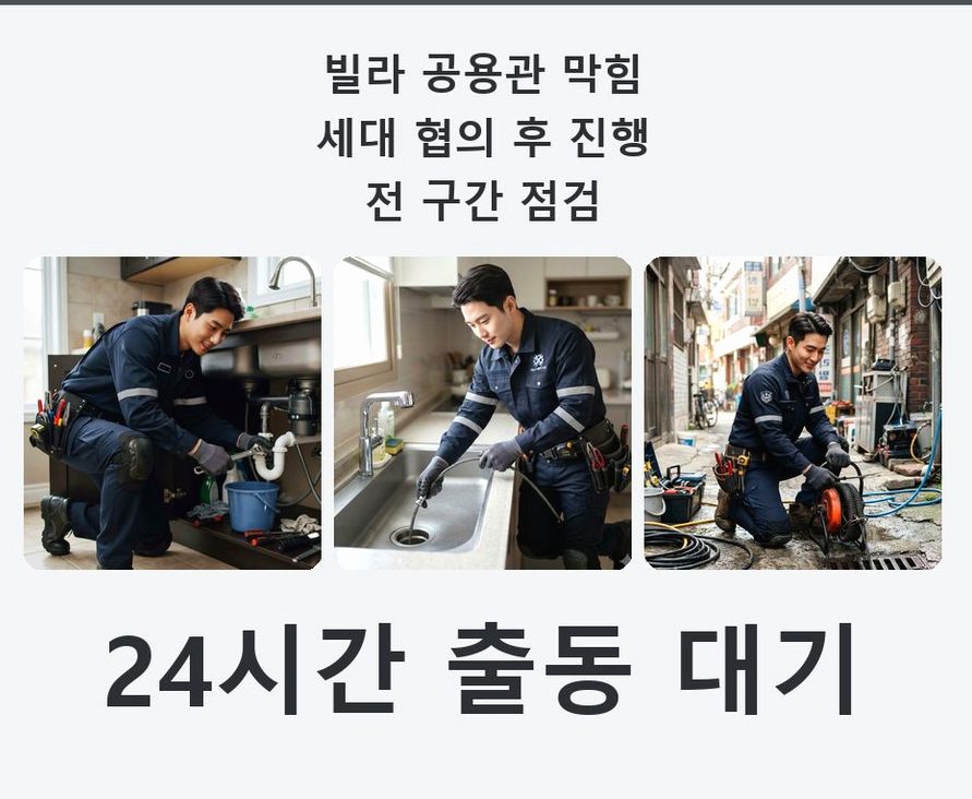 양주시 산북동 하수구막힘 24시 출동 현장 작업 사진 - 배관해결사