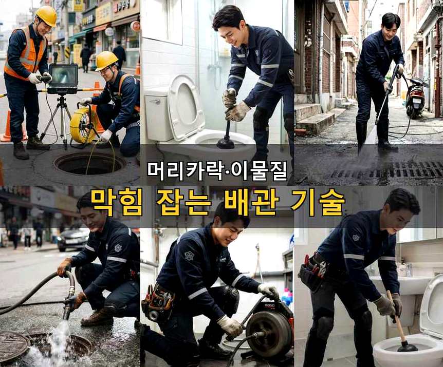 고양시일산동구 산황동 고압세척 24시 출동 현장 작업 사진 - 배관해결사