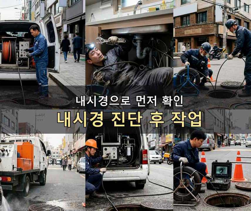 고양시일산동구 산황동 배관청소 당일 처리 현장 작업 사진 - 배관해결사