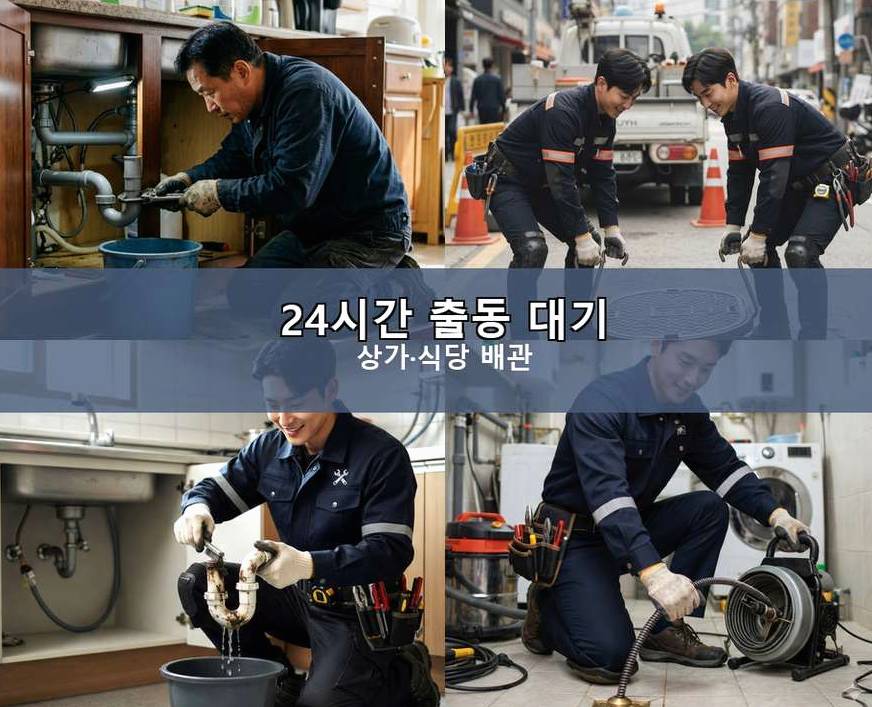 안성시 삼죽면기솔리 싱크대막힘 24시 출동 현장 작업 사진 - 배관해결사