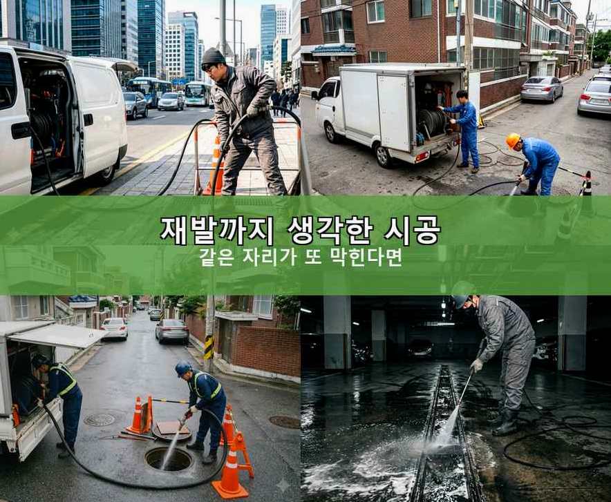 서울 동작구 상도동 오수관막힘 빠른 해결 현장 작업 사진 - 배관해결사