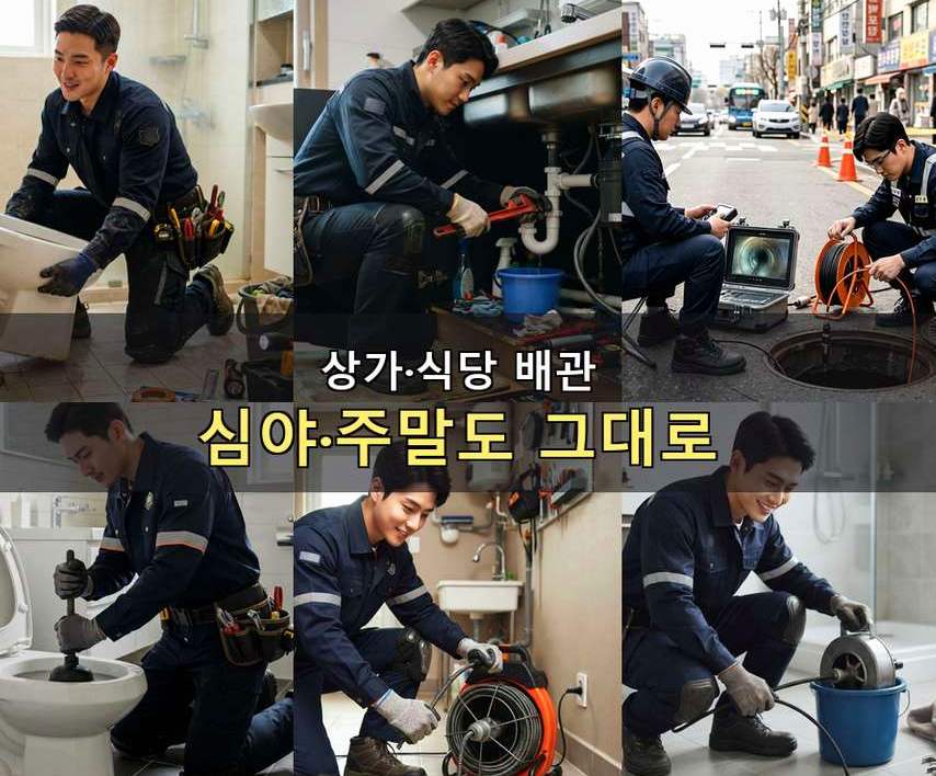 서울 중랑구 상봉동 정화조막힘 긴급출동 현장 작업 사진 - 배관해결사