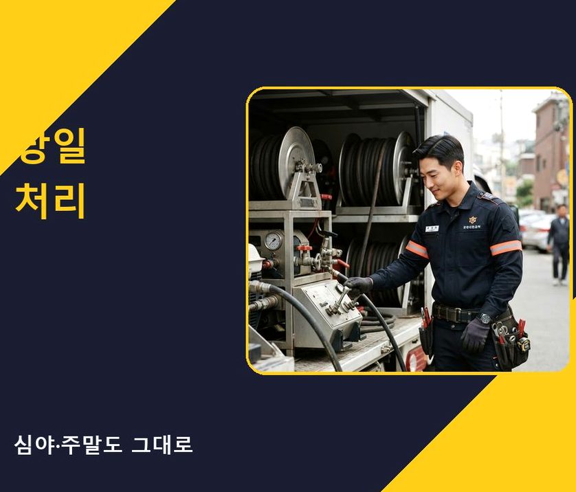 서울 중랑구 상봉동 화장실 하수구막힘 업체 현장 작업 사진 - 배관해결사