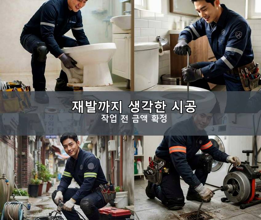 성남시수정구 상적동 변기막힘 원인 진단 현장 작업 사진 - 배관해결사
