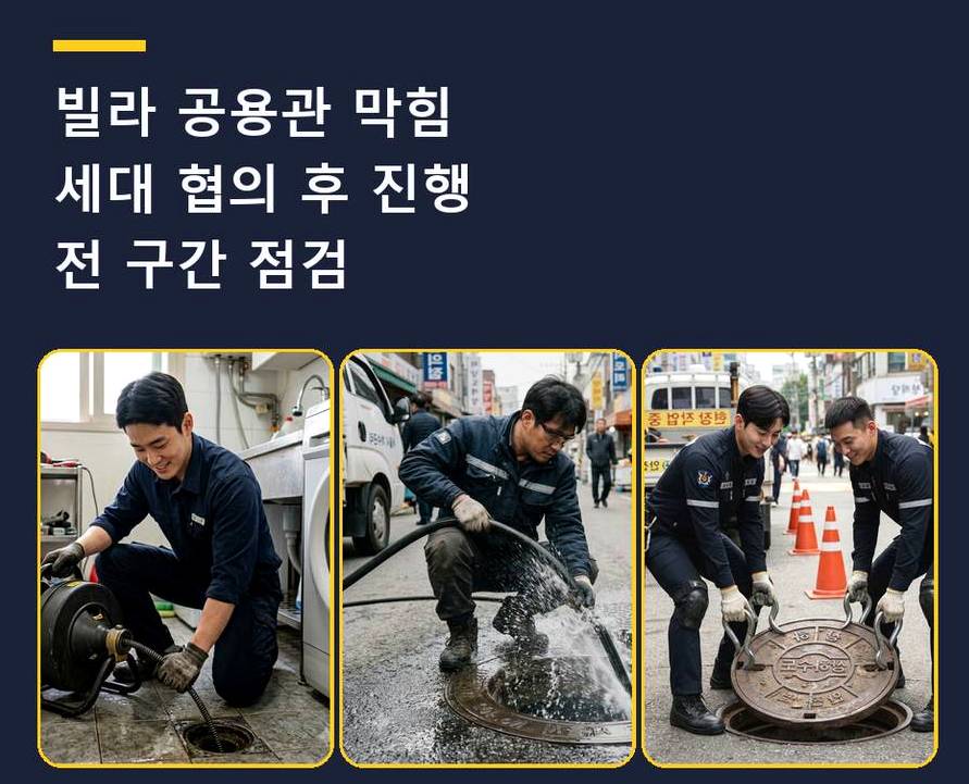 성남시수정구 상적동 하수구막힘 전문 업체 현장 작업 사진 - 배관해결사