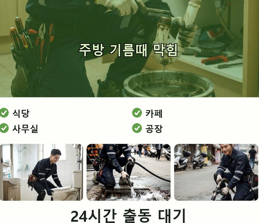 파주시 상지석동 싱크대막힘 업체 현장 작업 사진 - 배관해결사
