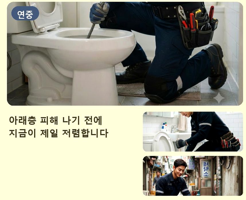 서울 관악구 서림동 변기막힘 뚫음 현장 작업 사진 - 배관해결사