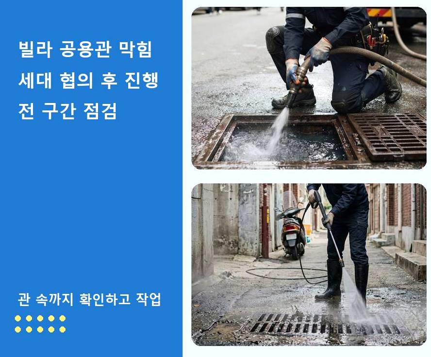 서울 관악구 삼성동 변기막힘 원인 진단 현장 작업 사진 - 배관해결사