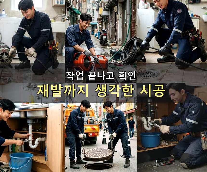서울 관악구 신사동 싱크대막힘 빠른 해결 현장 작업 사진 - 배관해결사