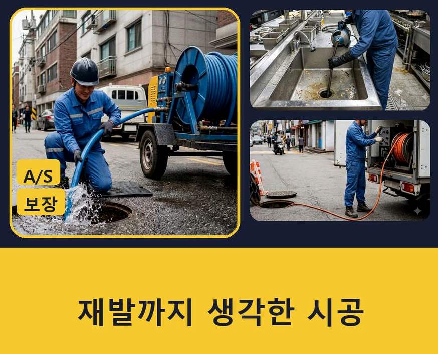 서울 관악구 서원동 하수구막힘 빠른 해결 현장 작업 사진 - 배관해결사