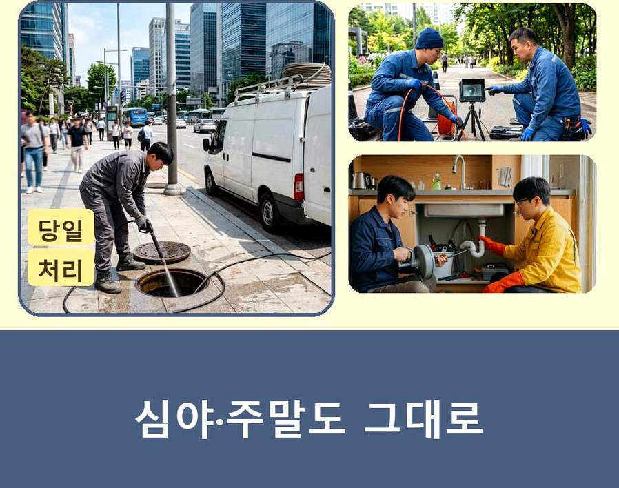 양평군 서종면노문리 배관청소 가격 안내 현장 작업 사진 - 배관해결사