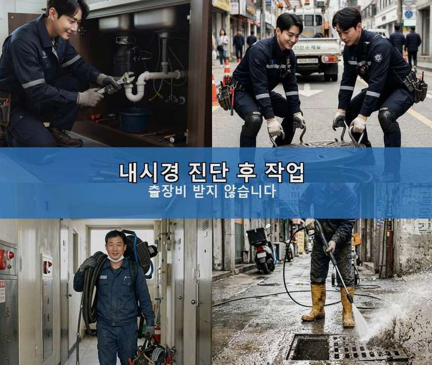 김포시 석모리 하수구막힘 전문 업체 현장 작업 사진 - 배관해결사