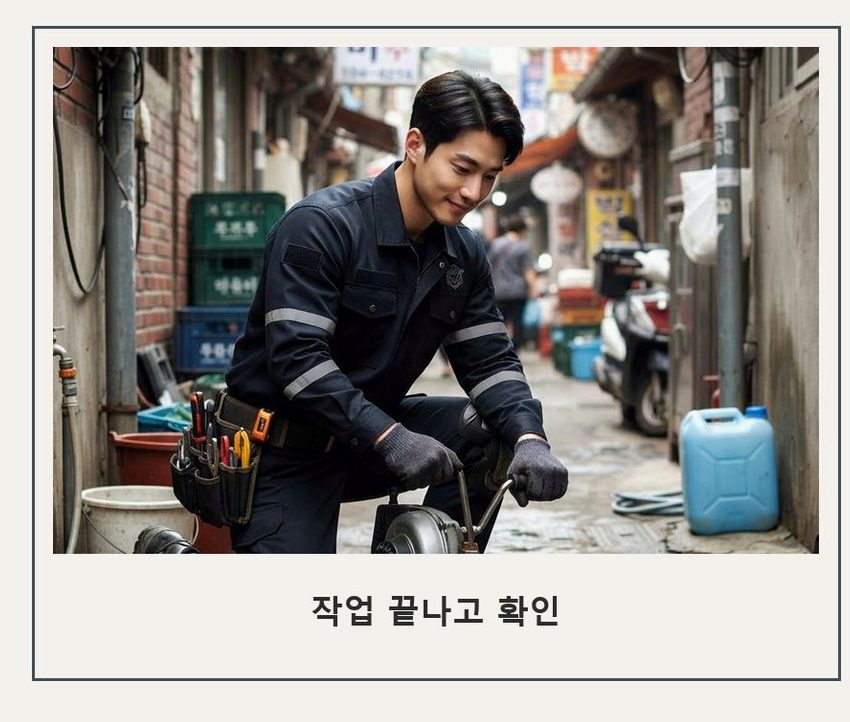 안성시 석정동 하수구막힘 업체 현장 작업 사진 - 배관해결사
