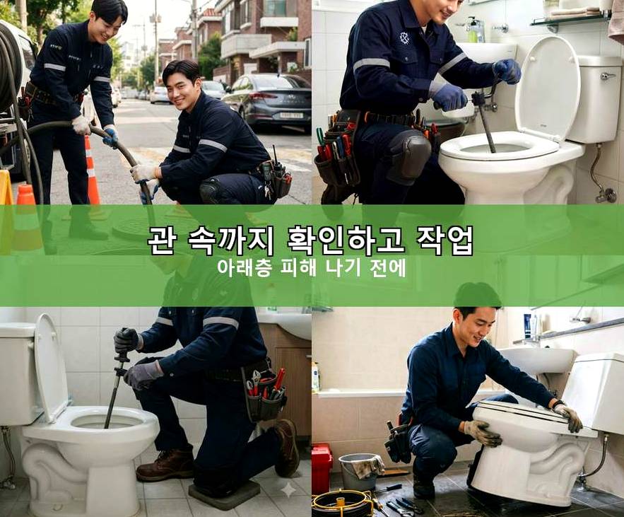고양시일산동구 설문동 주방 하수구막힘 빠른 해결 현장 작업 사진 - 배관해결사