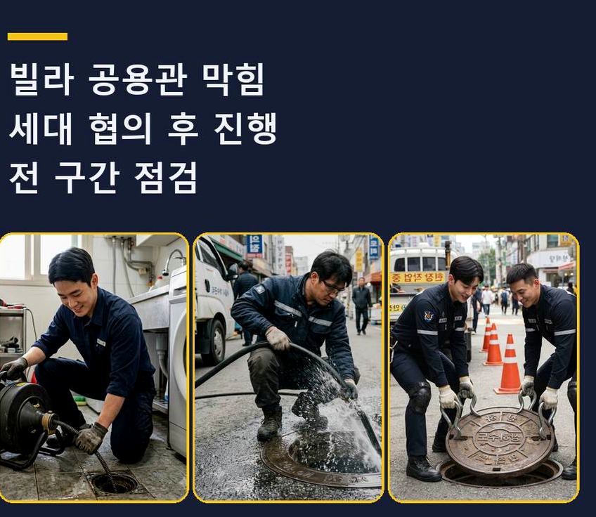 성남시수정구 신촌동 하수구막힘 업체 현장 작업 사진 - 배관해결사