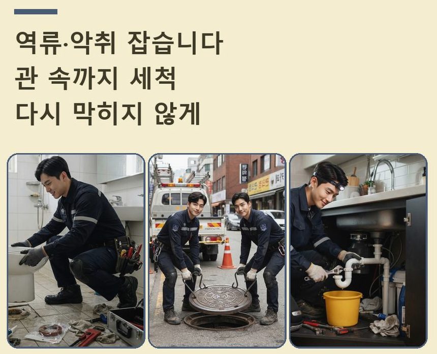 성남시수정구 심곡동 변기막힘 가격 안내 현장 작업 사진 - 배관해결사