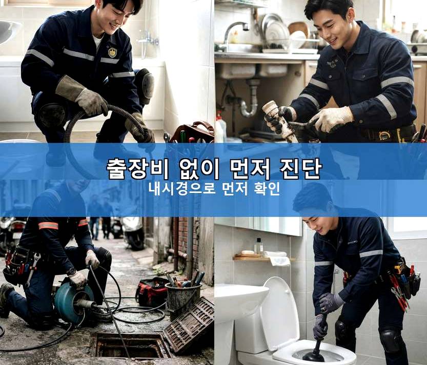 용인시수지구 성복동 베란다 배수구막힘 원인 진단 현장 작업 사진 - 배관해결사