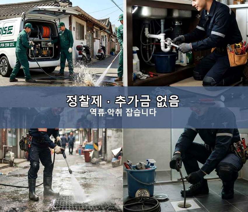 용인시수지구 성복동 싱크대막힘 전문 업체 현장 작업 사진 - 배관해결사