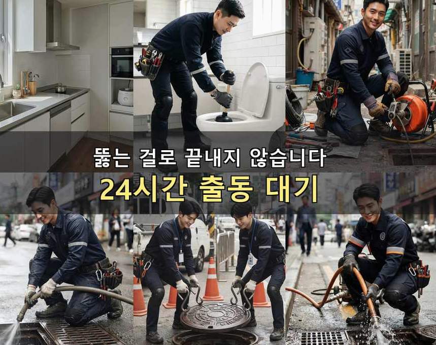 서울 성동구 성수동 오수관막힘 빠른 해결 현장 작업 사진 - 배관해결사