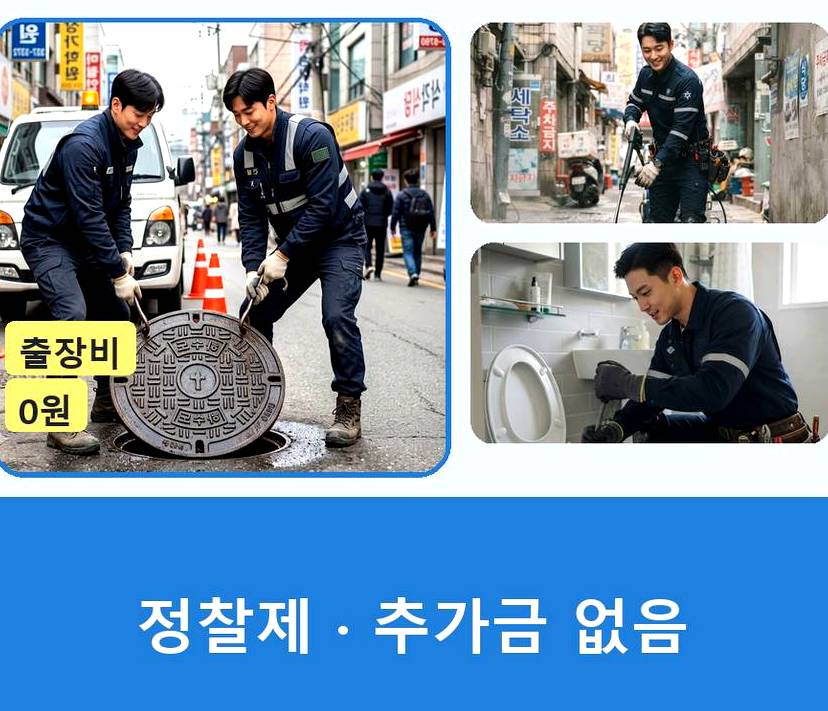 서울 성동구 성수동 하수구 냄새 가격 안내 현장 작업 사진 - 배관해결사