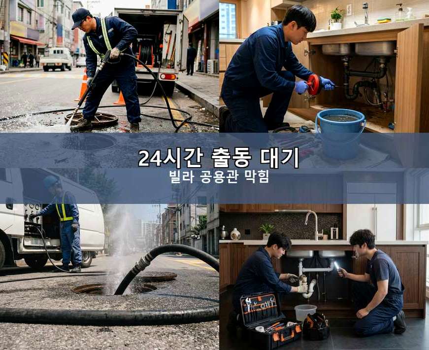 수원시장안구 송죽동 고압세척 빠른 해결 현장 작업 사진 - 배관해결사
