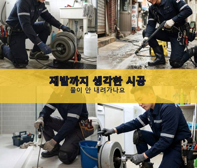수원시권선구 금곡동 고압세척 24시 출동 현장 작업 사진 - 배관해결사