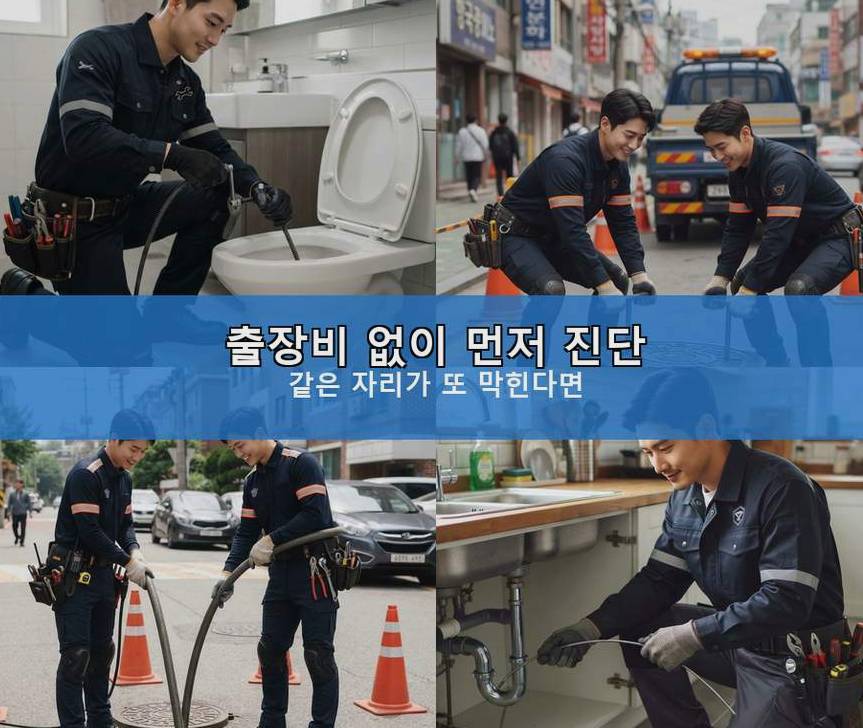 수원시권선구 금곡동 배관청소 당일 처리 현장 작업 사진 - 배관해결사