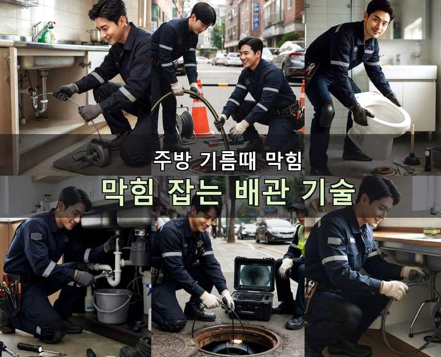 수원시권선구 평동 하수구막힘 24시 출동 현장 작업 사진 - 배관해결사