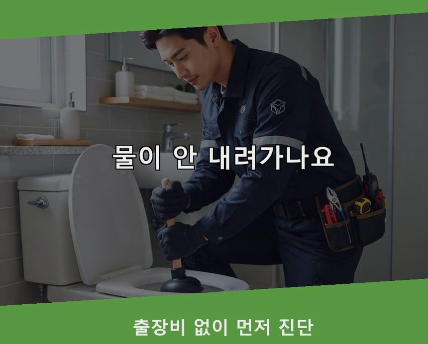 성남시수정구 수진동 변기막힘 뚫음 현장 작업 사진 - 배관해결사