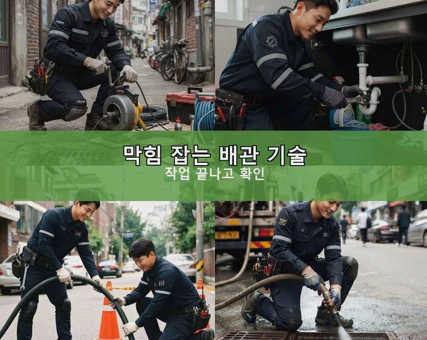 고양시일산동구 식사동 배수구막힘 뚫음 현장 작업 사진 - 배관해결사