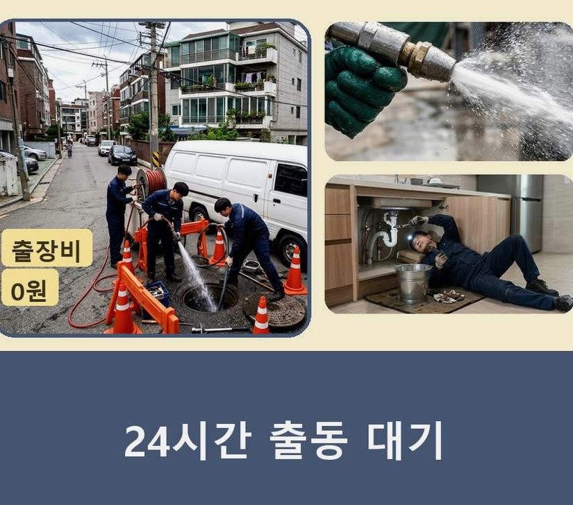 서울 구로구 신도림동 화장실 하수구막힘 빠른 해결 현장 작업 사진 - 배관해결사
