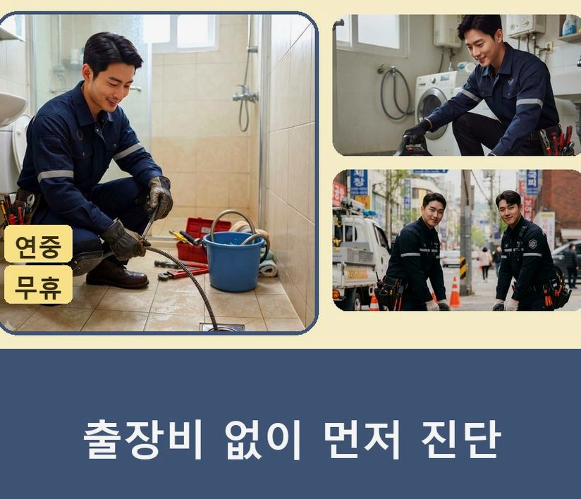 연천군 연천읍고문리 변기막힘 고압세척·관통 작업 모습