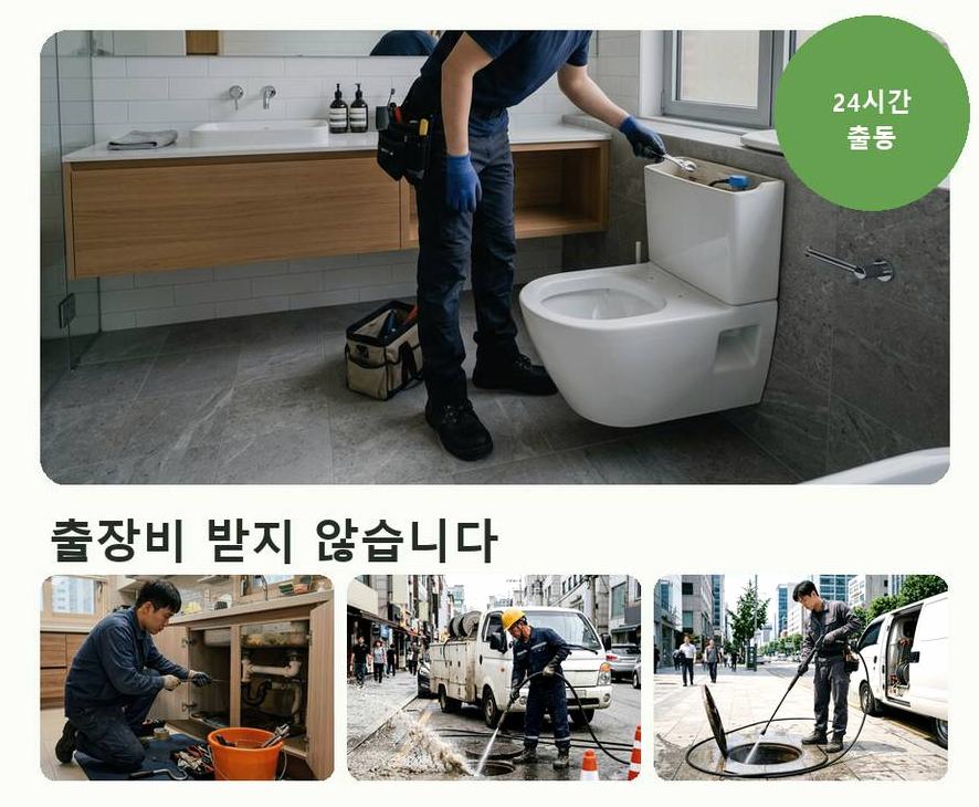 연천군 신서면내산리 정화조막힘 당일 처리 현장 작업 사진 - 배관해결사