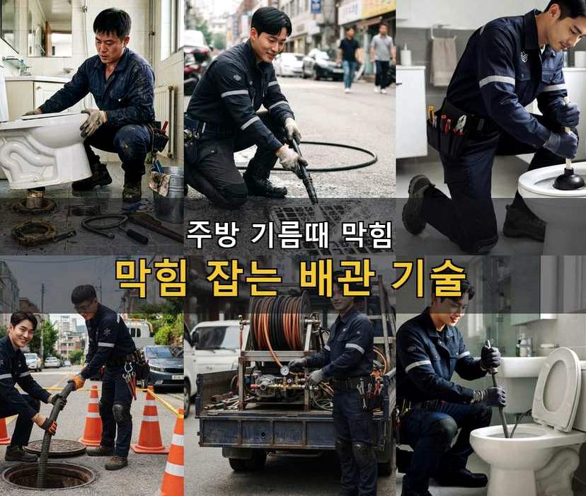 연천군 신서면내산리 하수구 역류 출장비 무료 현장 작업 사진 - 배관해결사