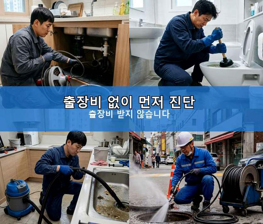 안성시 신소현동 배수구막힘 당일 처리 현장 작업 사진 - 배관해결사