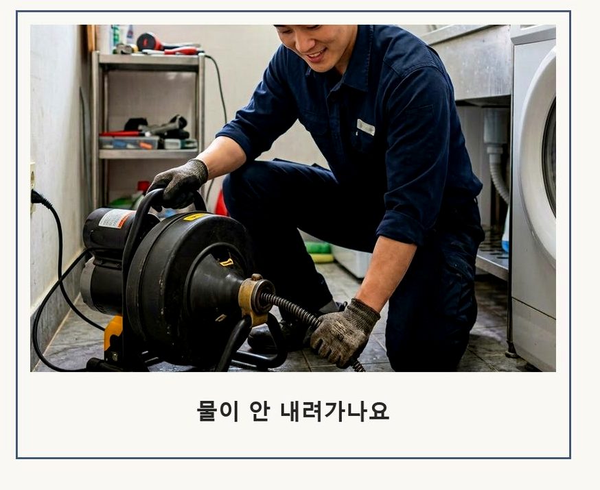 안성시 신소현동 변기막힘 뚫음 현장 작업 사진 - 배관해결사