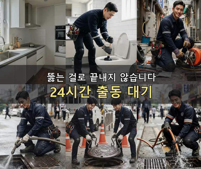 여주시 신진동 싱크대막힘 24시 출동 현장 작업 사진 - 배관해결사
