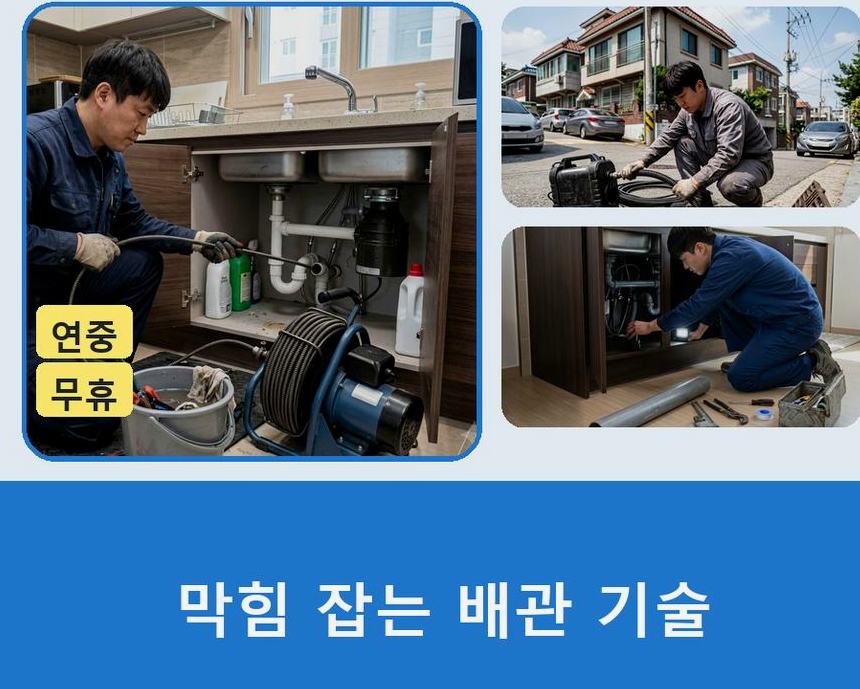 여주시 신진동 하수구막힘 출장비 무료 현장 작업 사진 - 배관해결사