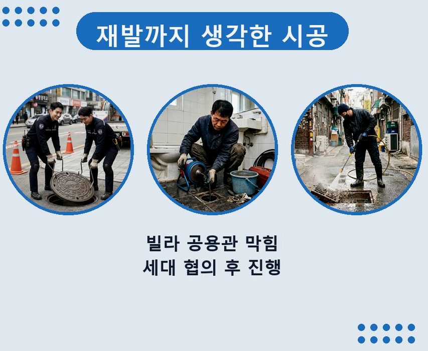 서울 도봉구 쌍문동 변기막힘 당일 처리 현장 작업 사진 - 배관해결사