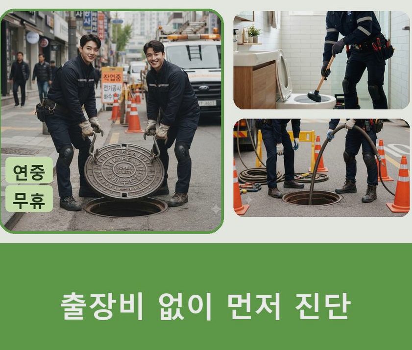 서울 도봉구 쌍문동 오수관막힘 24시 출동 현장 작업 사진 - 배관해결사