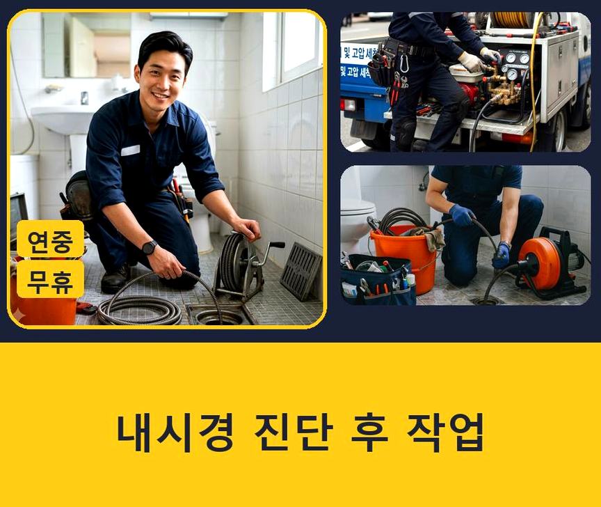 서울 도봉구 쌍문동 정화조막힘 당일 처리 현장 작업 사진 - 배관해결사